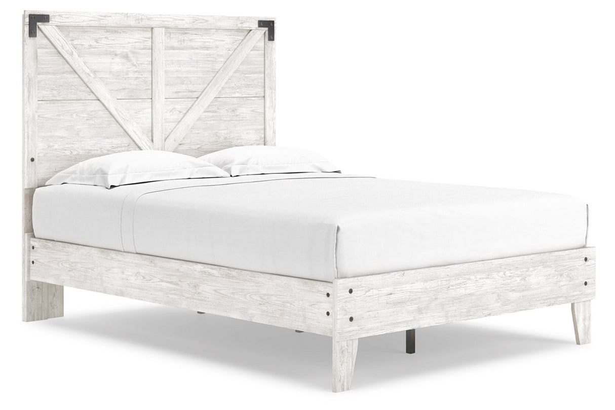Shawburn White Crossbuck Full Platform Bed from Ashley - Luna Furniture