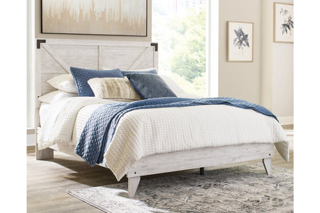 Shawburn White Crossbuck Queen Platform Bed from Ashley - Luna Furniture