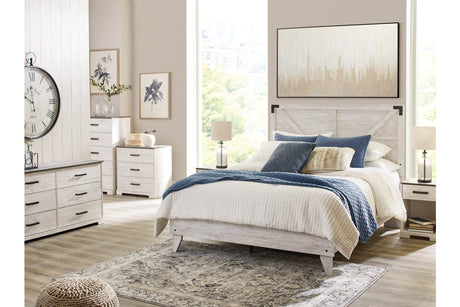 Shawburn White Crossbuck Queen Platform Bed from Ashley - Luna Furniture