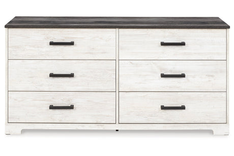 Shawburn Whitewash/Charcoal Gray Dresser from Ashley - Luna Furniture