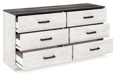Shawburn Whitewash/Charcoal Gray Dresser from Ashley - Luna Furniture