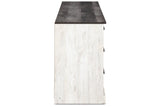 Shawburn Whitewash/Charcoal Gray Dresser