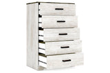 Shawburn Whitewash/Charcoal Gray Chest of Drawers from Ashley - Luna Furniture