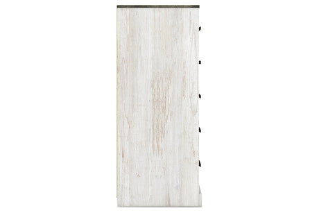 Shawburn Whitewash/Charcoal Gray Chest of Drawers from Ashley - Luna Furniture