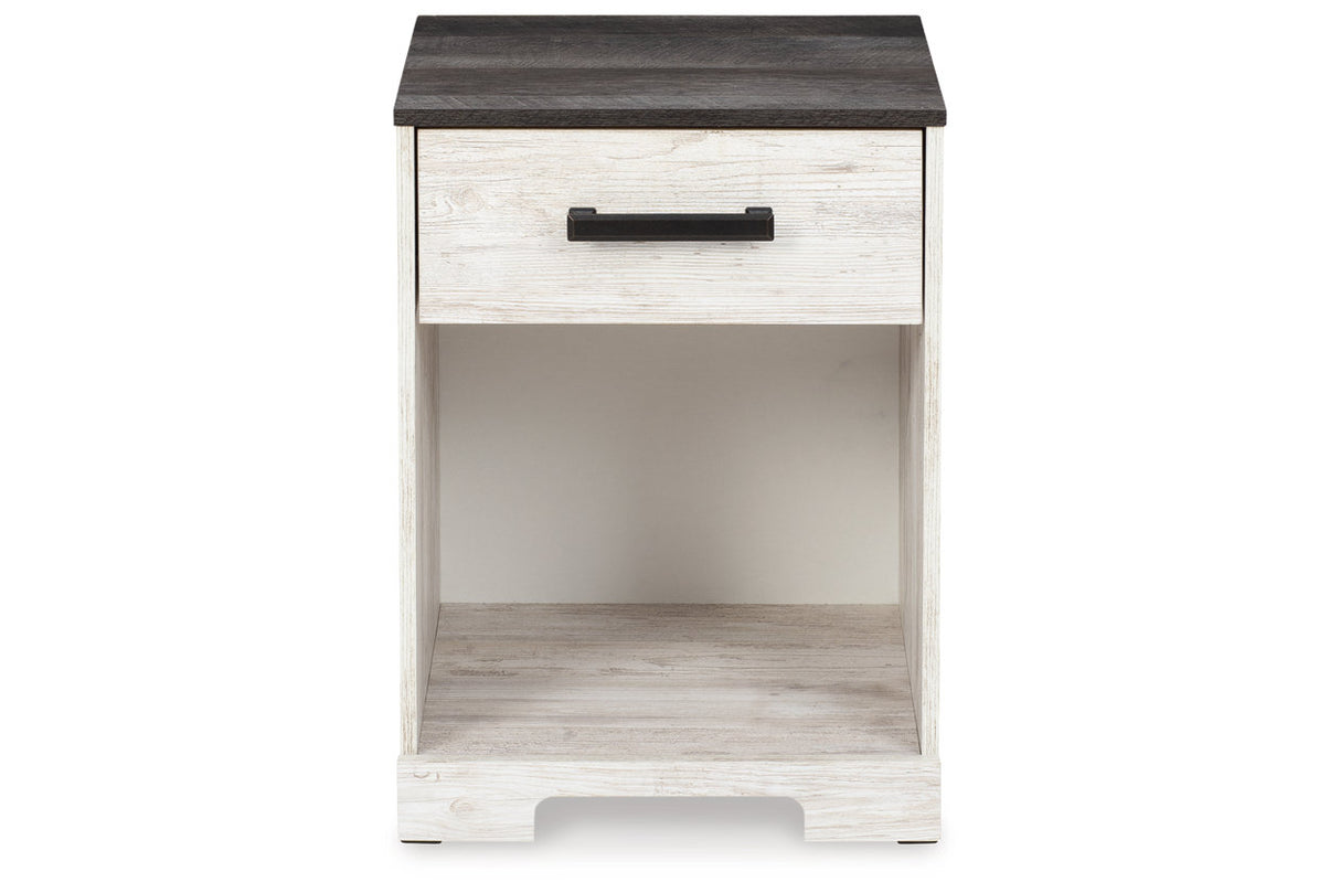 Shawburn Whitewash/Charcoal Gray Nightstand from Ashley - Luna Furniture