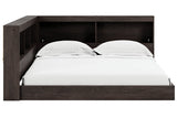 Piperton Brown Full Bookcase Storage Bed