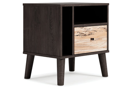 Piperton Two-tone Brown/Black Nightstand