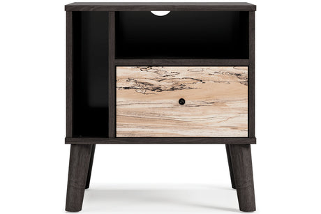 Piperton Two-tone Brown/Black Nightstand from Ashley - Luna Furniture