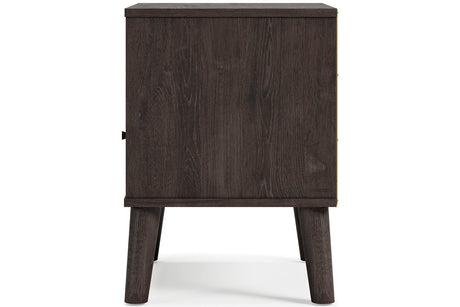 Piperton Two-tone Brown/Black Nightstand from Ashley - Luna Furniture