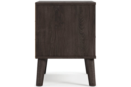 Piperton Two-tone Brown/Black Nightstand from Ashley - Luna Furniture