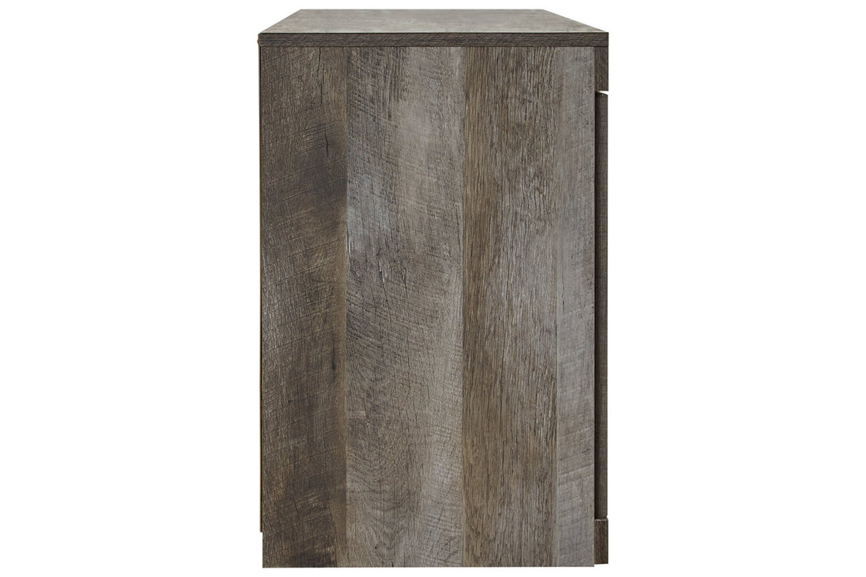 Wynnlow Gray TV Stand with Electric Fireplace from Ashley - Luna Furniture