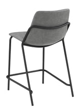 Earnest Gray and Black Solid Back Upholstered Counter Height Stools, Set of 2 from Coaster - Luna Furniture