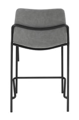 Earnest Gray and Black Solid Back Upholstered Counter Height Stools, Set of 2 from Coaster - Luna Furniture