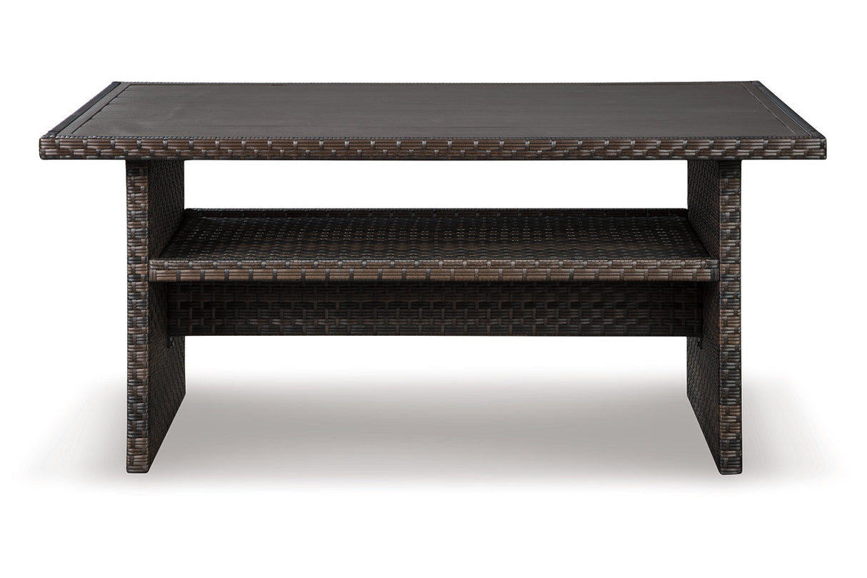 Easy Isle Dark Brown/Beige Multi-Use Table from Ashley - Luna Furniture