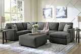 Edenfield Charcoal 3-Piece RAF Chaise Sectional from Ashley - Luna Furniture