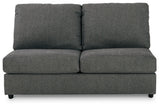 Edenfield Charcoal Armless Loveseat from Ashley Furniture - Luna Furniture