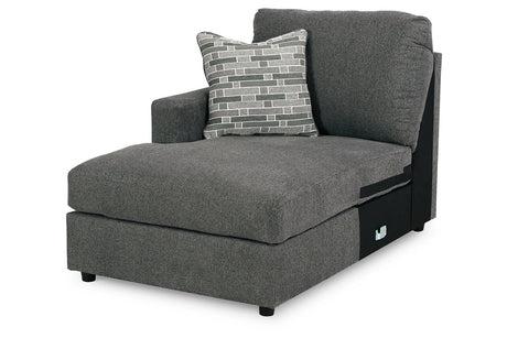 Edenfield Charcoal Left-Arm Facing Corner Chaise from Ashley - Luna Furniture