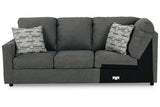 Edenfield Charcoal Left-Arm Facing Sofa with Corner Wedge from Ashley Furniture - Luna Furniture