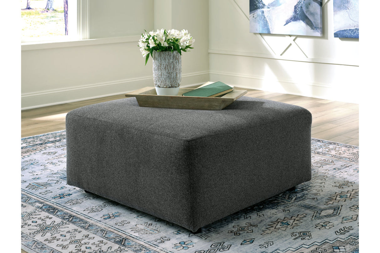 Edenfield Charcoal Oversized Accent Ottoman from Ashley - Luna Furniture