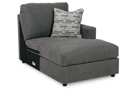 Edenfield Charcoal Right-Arm Facing Corner Chaise from Ashley - Luna Furniture
