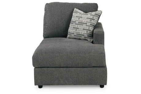 Edenfield Charcoal Right-Arm Facing Corner Chaise from Ashley - Luna Furniture