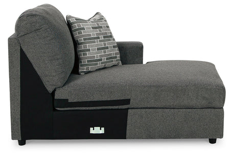 Edenfield Charcoal Right-Arm Facing Corner Chaise from Ashley - Luna Furniture