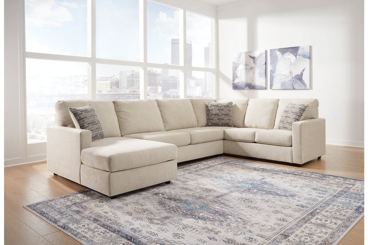 Edenfield Linen 3-Piece LAF Chaise Sectional from Ashley - Luna Furniture