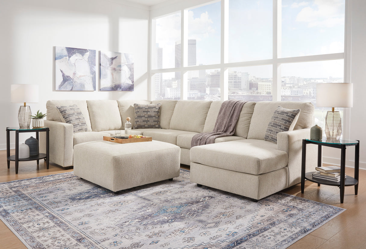 Edenfield Linen 3-Piece RAF Chaise Sectional from Ashley - Luna Furniture