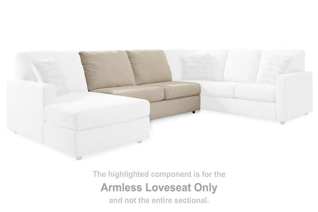 Edenfield Linen Armless Loveseat from Ashley - Luna Furniture