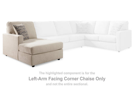Edenfield Linen Left-Arm Facing Corner Chaise from Ashley - Luna Furniture