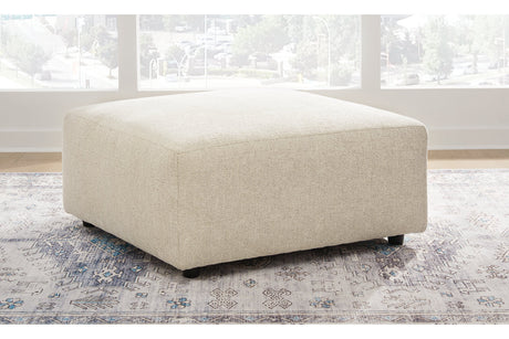 Edenfield Linen Oversized Accent Ottoman from Ashley - Luna Furniture
