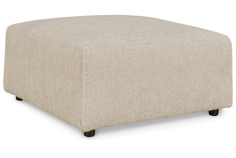 Edenfield Linen Oversized Accent Ottoman from Ashley - Luna Furniture