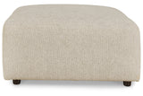 Edenfield Linen Oversized Accent Ottoman from Ashley - Luna Furniture