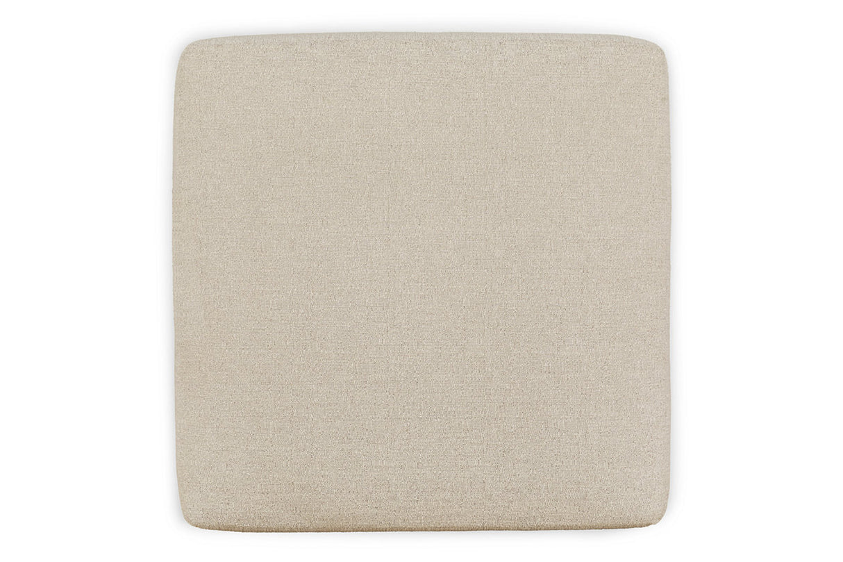 Edenfield Linen Oversized Accent Ottoman from Ashley - Luna Furniture