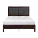 Edina Espresso Queen Upholstered Panel Bed from Homelegance - Luna Furniture