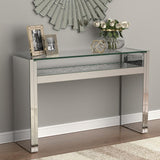 Edna Silver 1-Shelf Console Table from Coaster - Luna Furniture