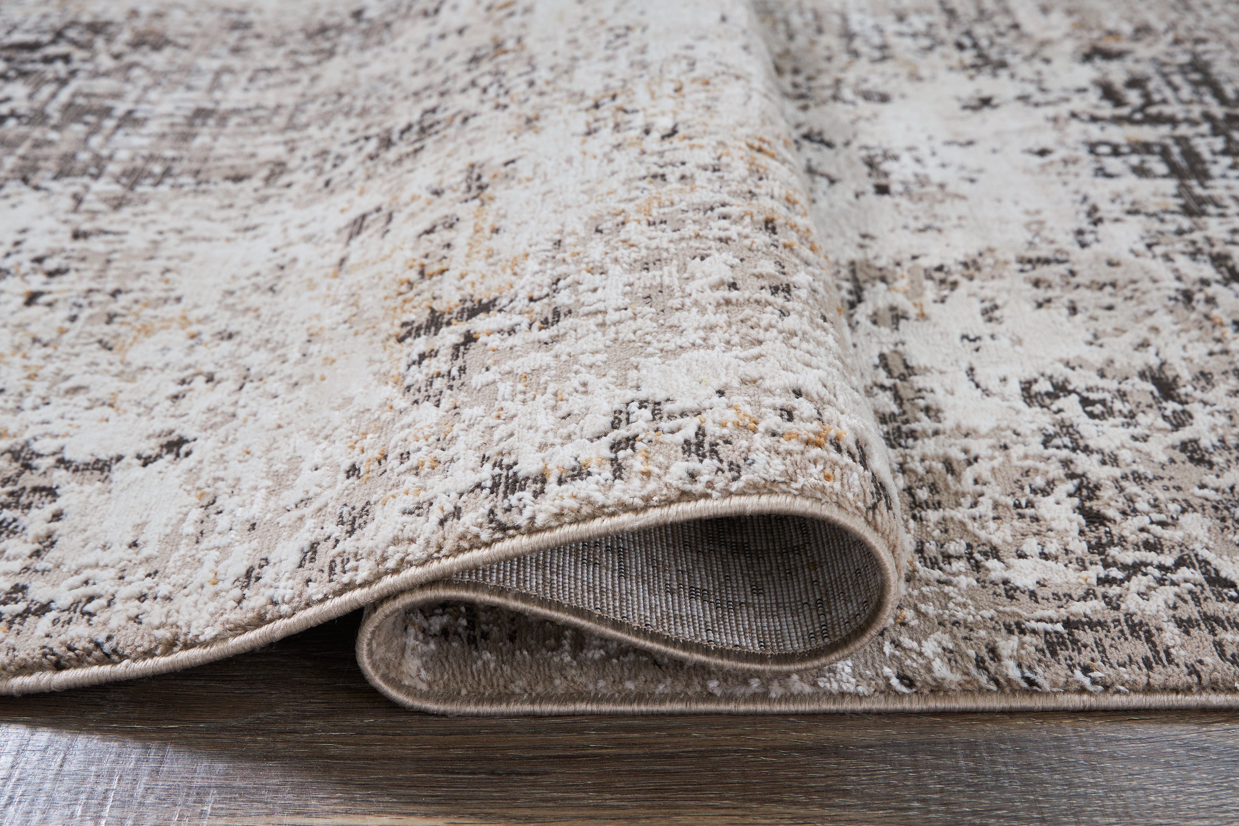 Elaning Black/Gray/Cream Medium Rug - Luna Furniture