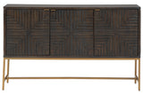 Elinmore Brown/Gold Finish Accent Cabinet from Ashley - Luna Furniture
