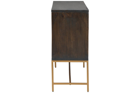 Elinmore Brown/Gold Finish Accent Cabinet from Ashley - Luna Furniture