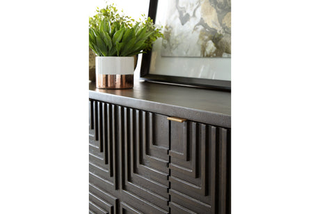 Elinmore Brown/Gold Finish Accent Cabinet from Ashley - Luna Furniture