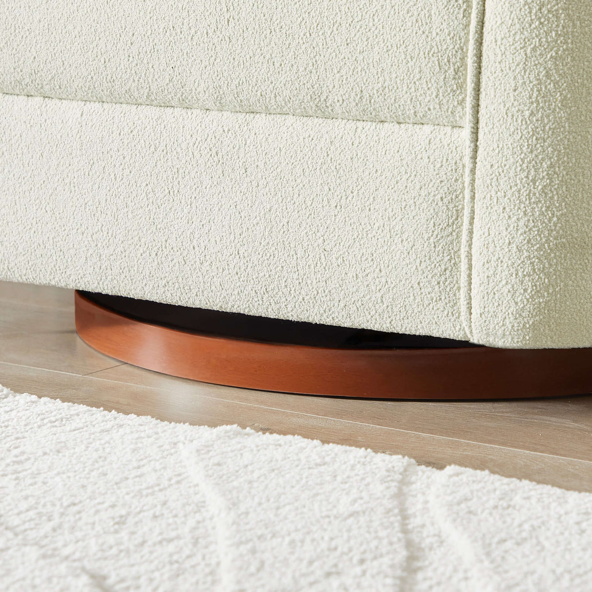 Elise Cream Boucle Swivel Chair from Midinmod - Luna Furniture