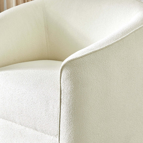 Elise Cream Boucle Swivel Chair from Midinmod - Luna Furniture