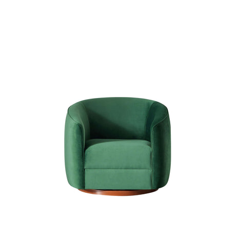 Elise Dark Green Velvet Swivel Chair from Midinmod - Luna Furniture