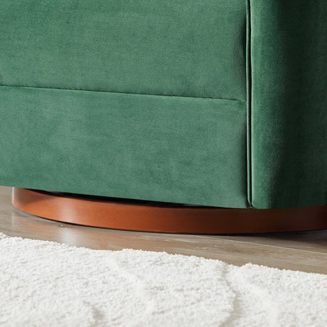 Elise Dark Green Velvet Swivel Chair from Midinmod - Luna Furniture