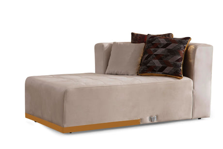 Elisha Ivory Velvet Double Chaise Sectional from Nova Furniture - Luna Furniture