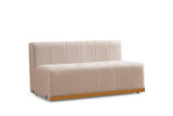 Elisha Ivory Velvet Double Chaise Sectional from Nova Furniture - Luna Furniture