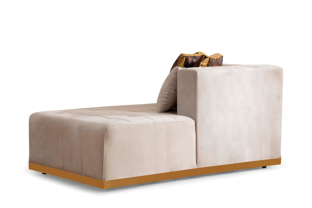 Elisha Ivory Velvet Double Chaise Sectional from Nova Furniture - Luna Furniture