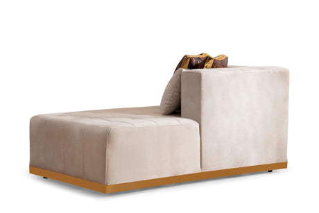Elisha Ivory Velvet Double Chaise Sectional from Nova Furniture - Luna Furniture