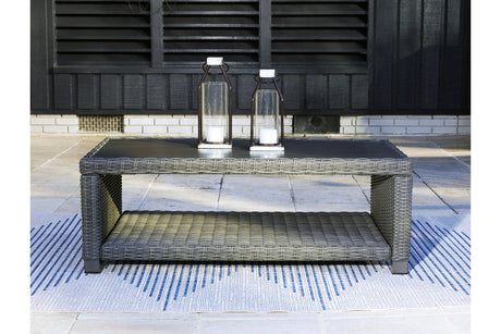 Elite Park Gray Outdoor Coffee Table from Ashley - Luna Furniture
