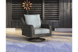 Elite Park Gray Outdoor Swivel Lounge with Cushion from Ashley - Luna Furniture